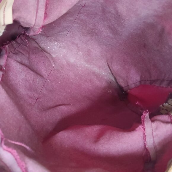 The North Face Vintage Tote Crossbody Bag Maroon Canvas Brown Labe USA Made 90s - Picture 5 of 5